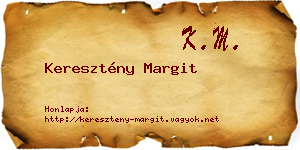Keresztény Margit névjegykártya