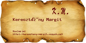 Keresztény Margit névjegykártya